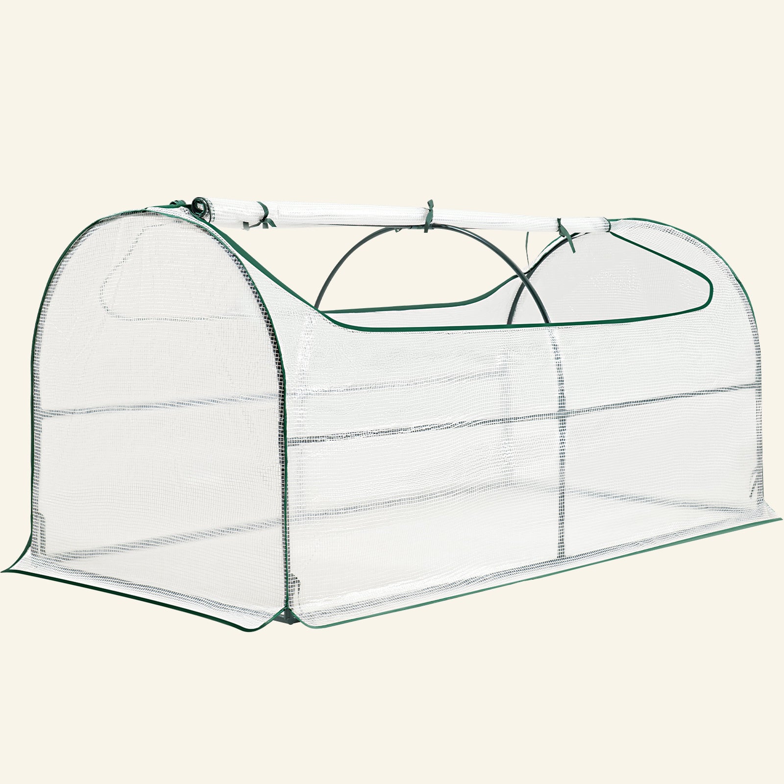 Greenhouse 6x3x1ft for Oval Galvanized Raised Garden Bed